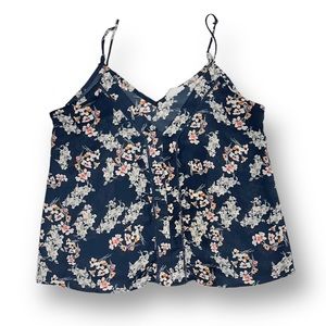 Sienna Sky navy floral tank top. Size XS.